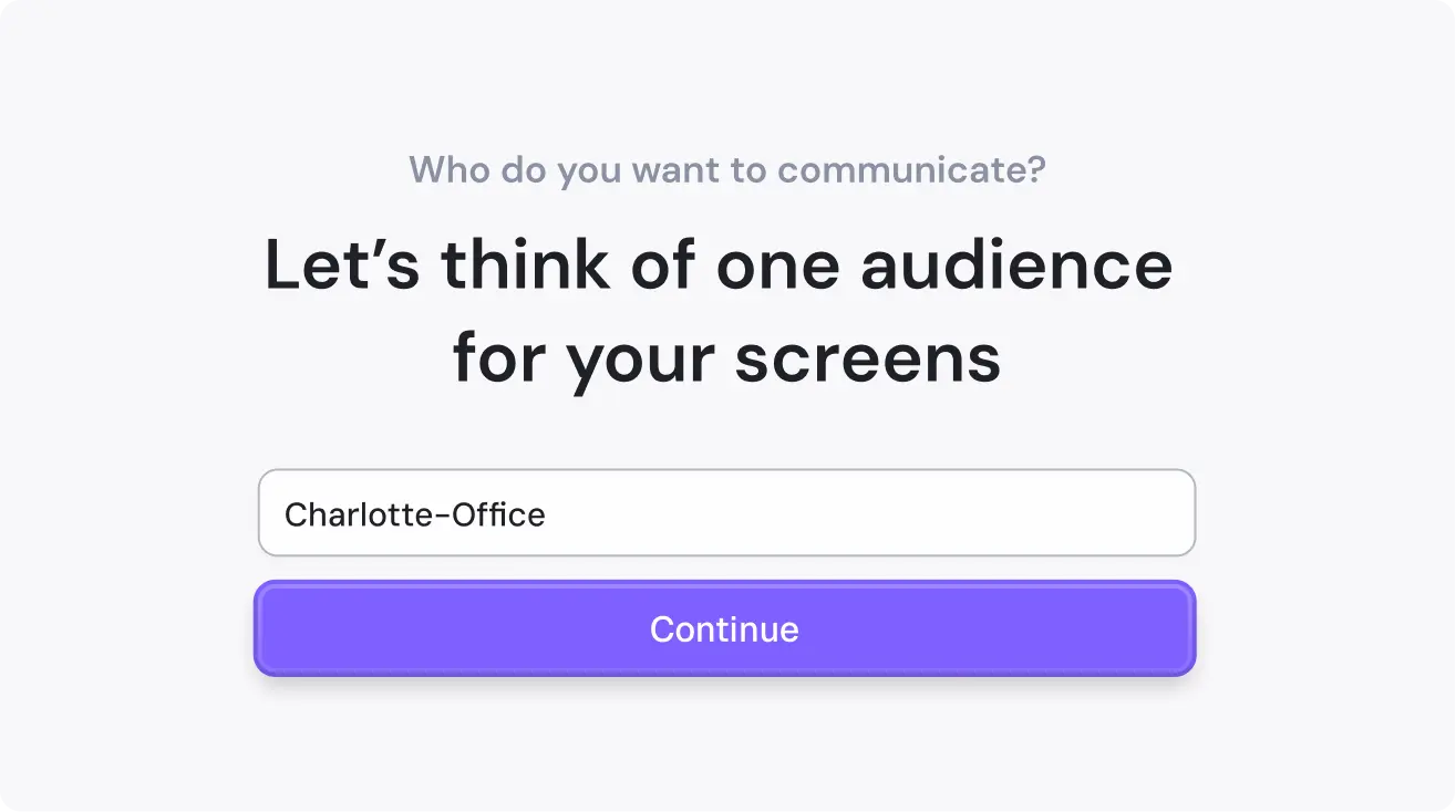 Pulse audience collection setup screen