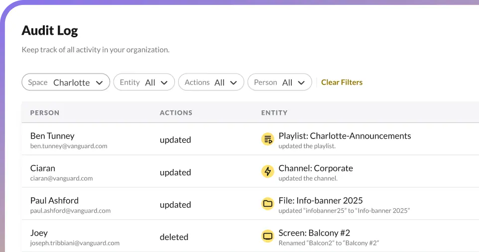 Account Management Screenshot
